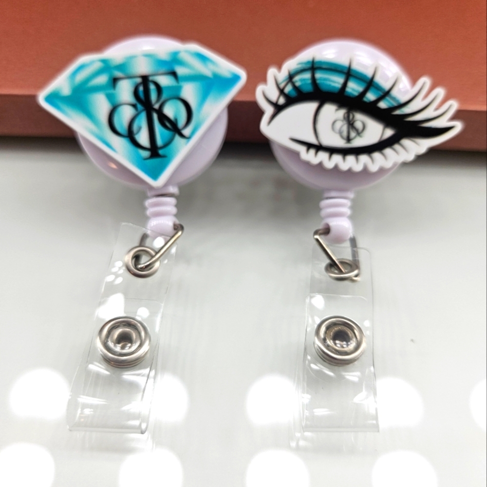New Retractable Badge Reels Set of 2